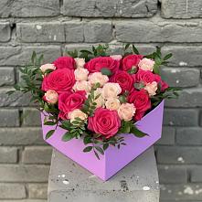 Цветочная композиция из Розы в коробке #REPLACE_PRED# Васильевское