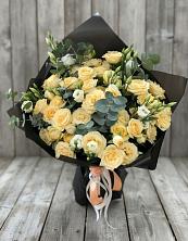 Букет цветов из:  Розы и Лизиантусы в Васильевское