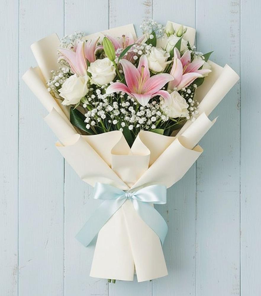 Букет цветов из: Лилии в Васильевское