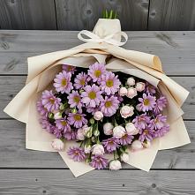 Букет цветов из:  Розы и Хризантемы в Васильевское