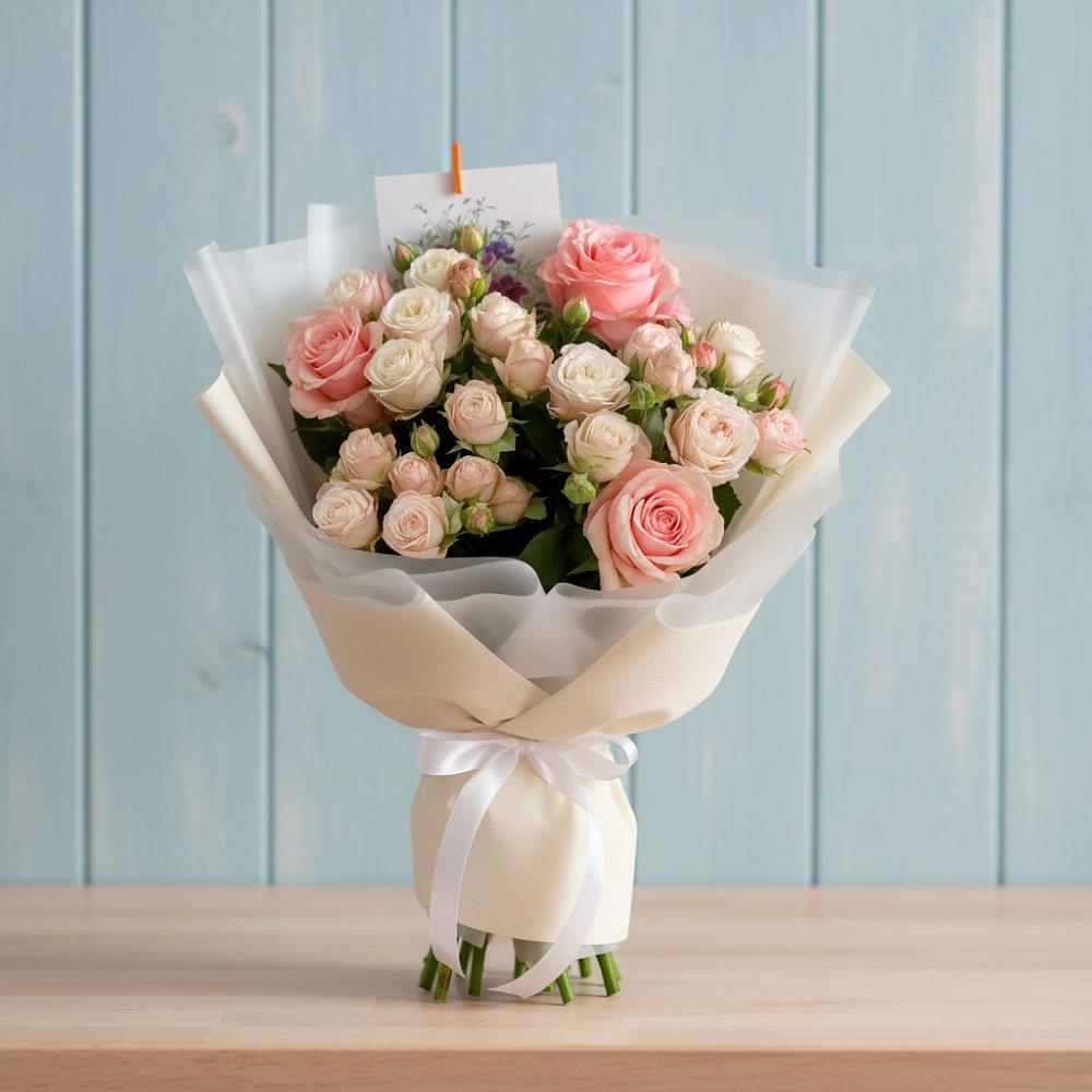 Букет цветов из: Розы в Васильевское