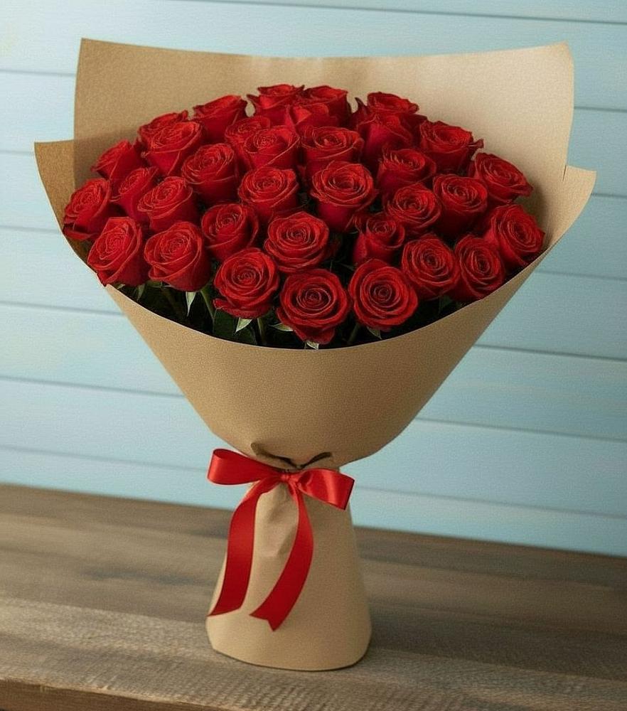 Букет Красные розы Милано в Васильевское