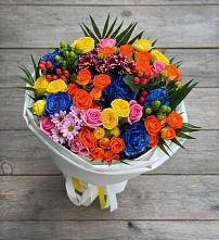 Букет цветов из:  Розы и Хризантемы в Васильевское