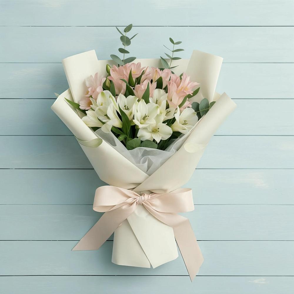 Букет цветов из: Альстромерии в Васильевское