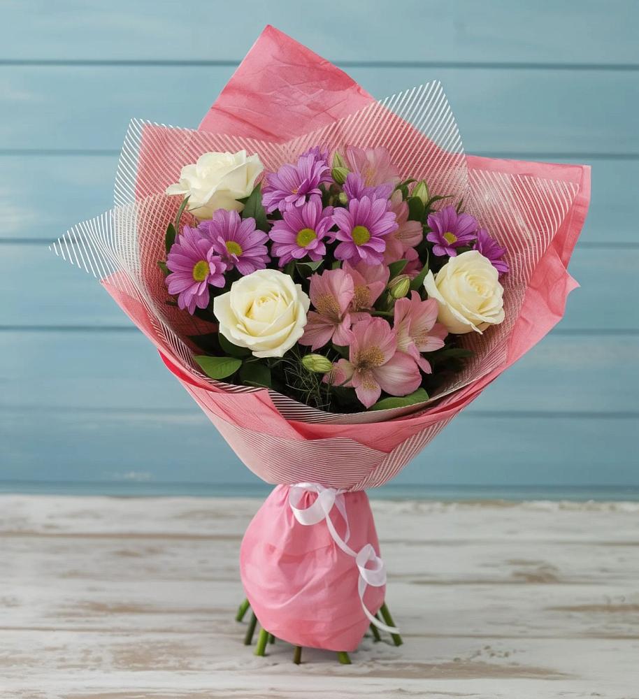 Букет цветов из: Герберы в Васильевское