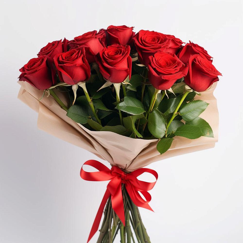 Букет 11 Красных роз Эдлесс Лав в Васильевское