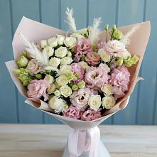 Букет цветов из:  Альстромерии и Розы в Васильевское