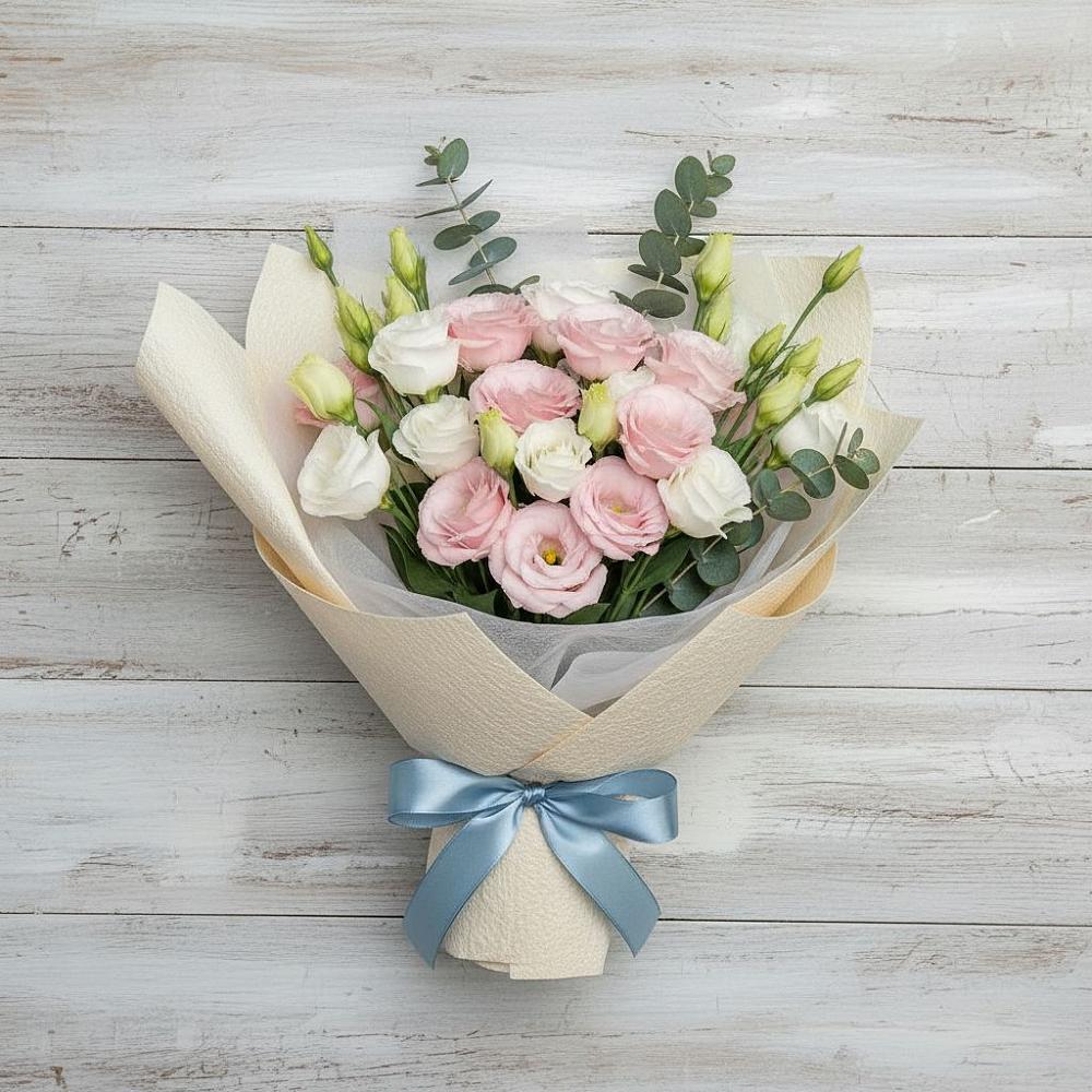 Букет цветов из: Лизиантусы в Васильевское