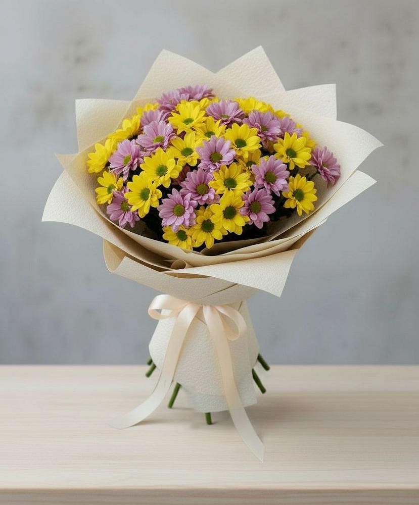 Букет цветов из: Хризантемы в Васильевское